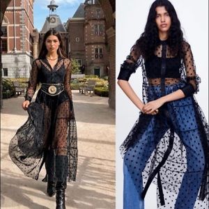 Zara tulle dot dress